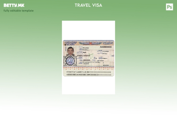 Модерен стил шаблон за виза за Египет 1